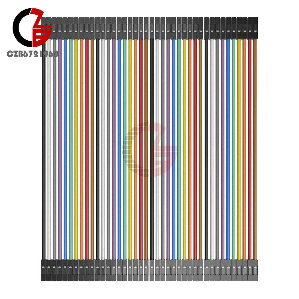 40x Dupont wire 10cm Cables Line Jumper 1p-1p pin Connector Female to Female