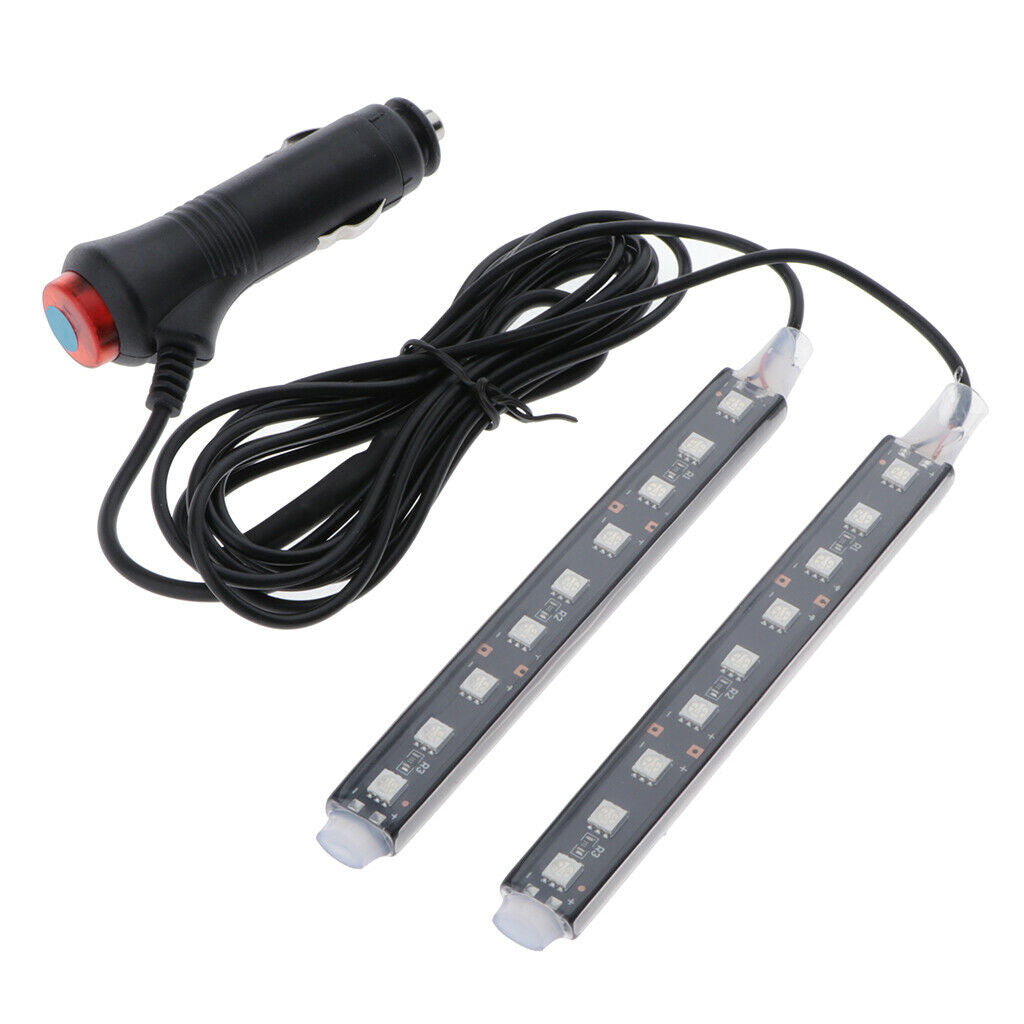Pack of 1 9 LED Car Auto RGB Strip Light Decorative Atmosphere Interior