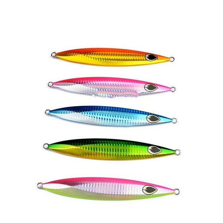 5pcs/set Fishing Lure Glow Metal Jigging Lure Slow Pitch Jigs Snapper 17cm/200gs