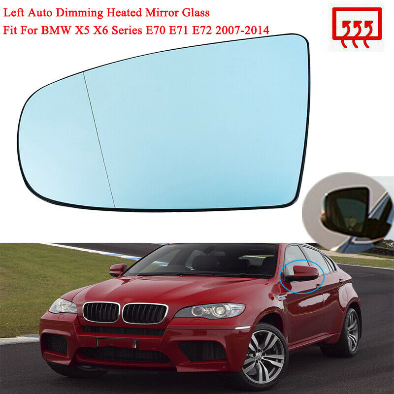 For BMW E70 E71 E72 2007-2014 Left Driver Side Auto Dimming Heated Mirror Glass