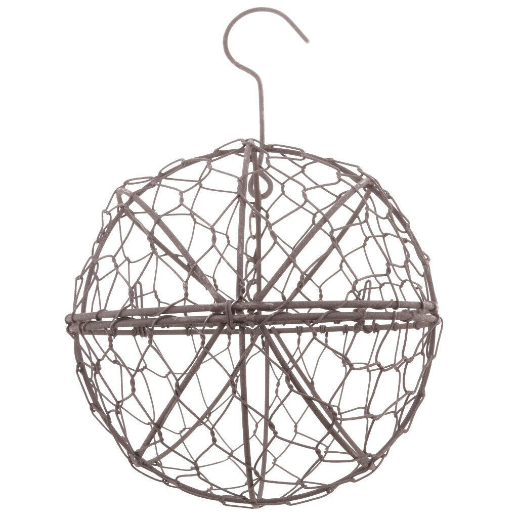 4Pcs Retro Iron Ball Shape Succulent Pot Metal Hanging Planter Plant Holders