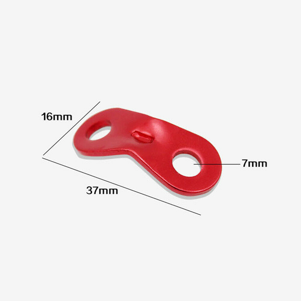 10Pcs Red Alloy Tent Awning Cord Rope Fastener Guy Line Bent Runner Tensioner