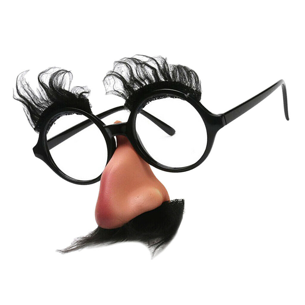 Halloween Glasses Big Nose Black Mustache Eyebrow Eyeglasses Party Photo Props