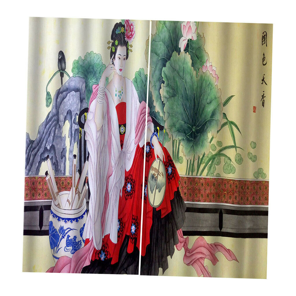 Waterproof Digital Print Curtain Kit Kids Room Blackout 2Panels Drapes -B