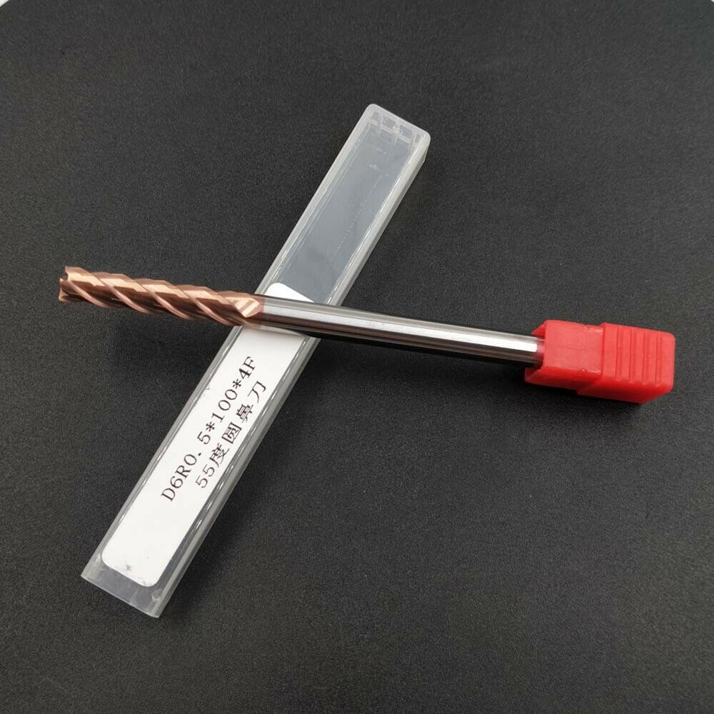 HRC55° R0.5 φ6×100×4F 6mm R0.5 Round nose end mill 4-Flute D6R0.5*D6*100*4T