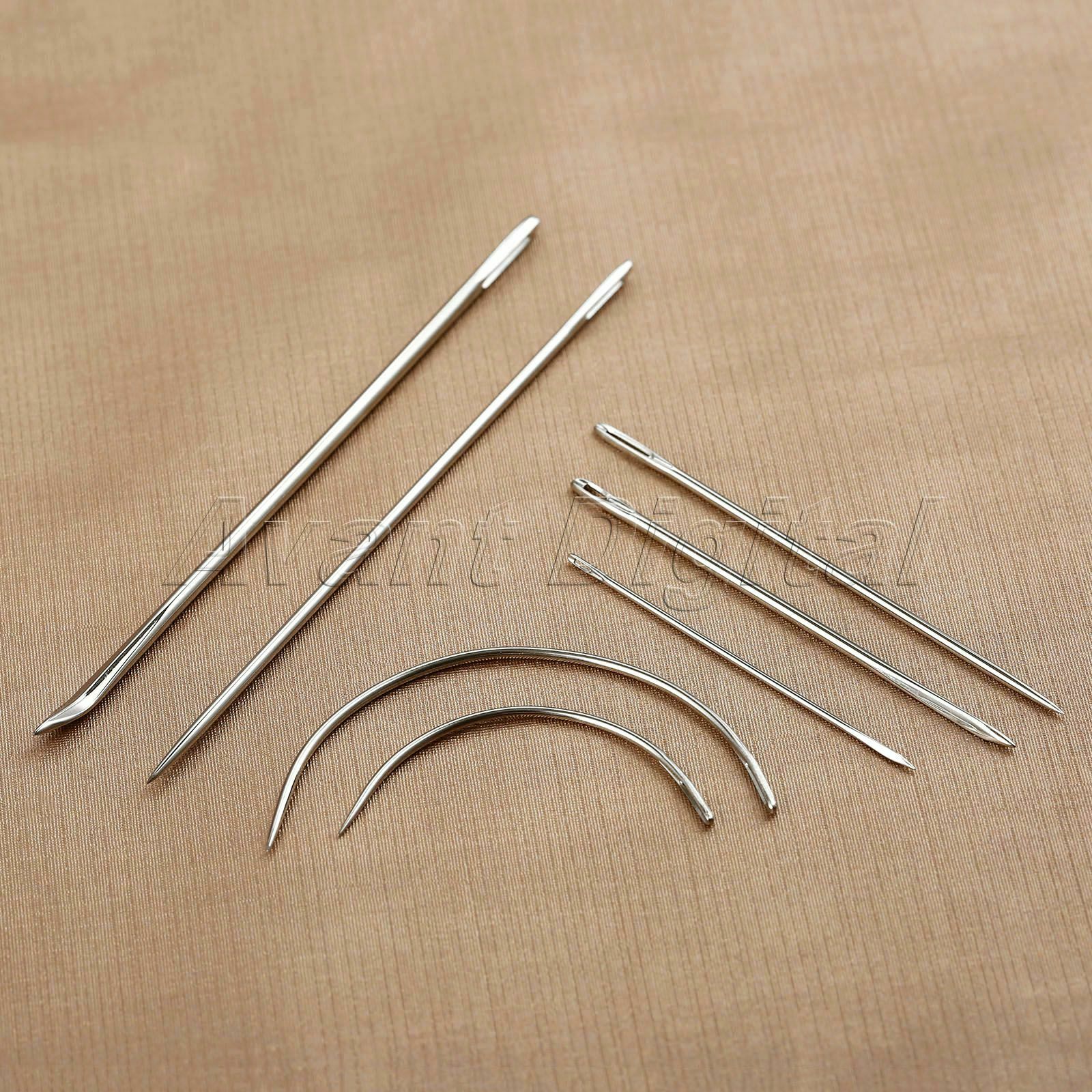 Set of 7 Hand Repair Upholstery Sewing & Curved Needles Carpet Leather Canvas