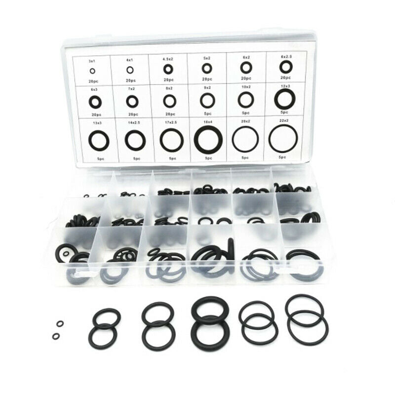 225Pcs Rubber O Ring O-Ring Washer Seals Watertightness AssortmentBDAU