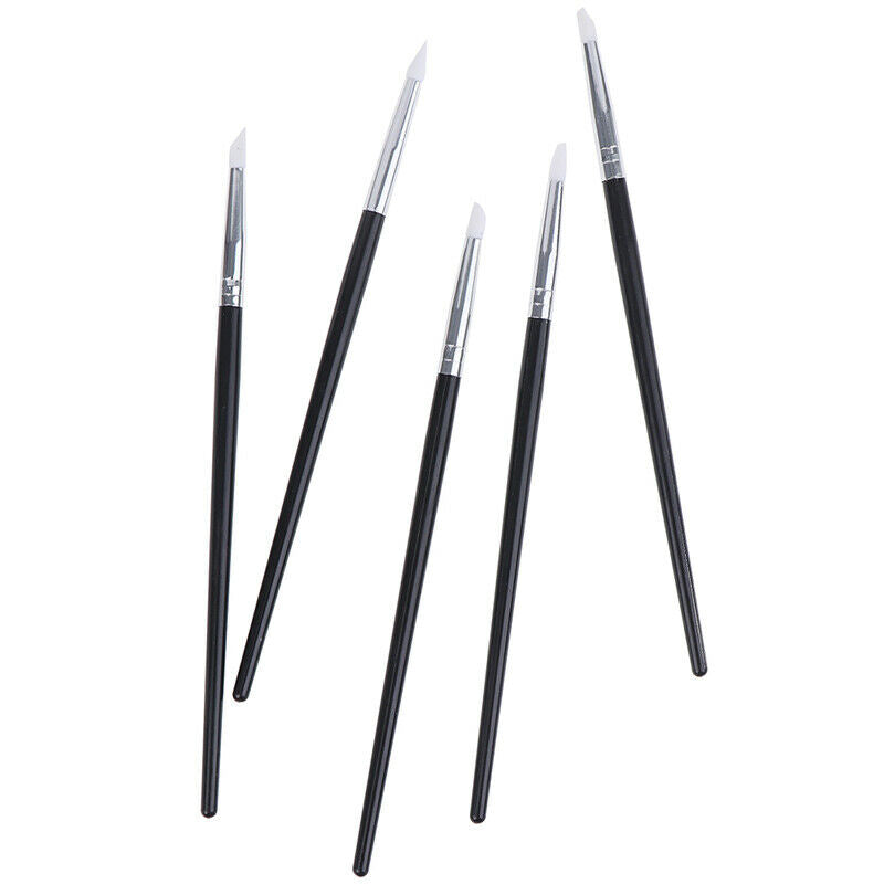 5Pcs Polymer Clay Carving Craft Brush Pottery Tools Clay Sculpture Nail A.l8