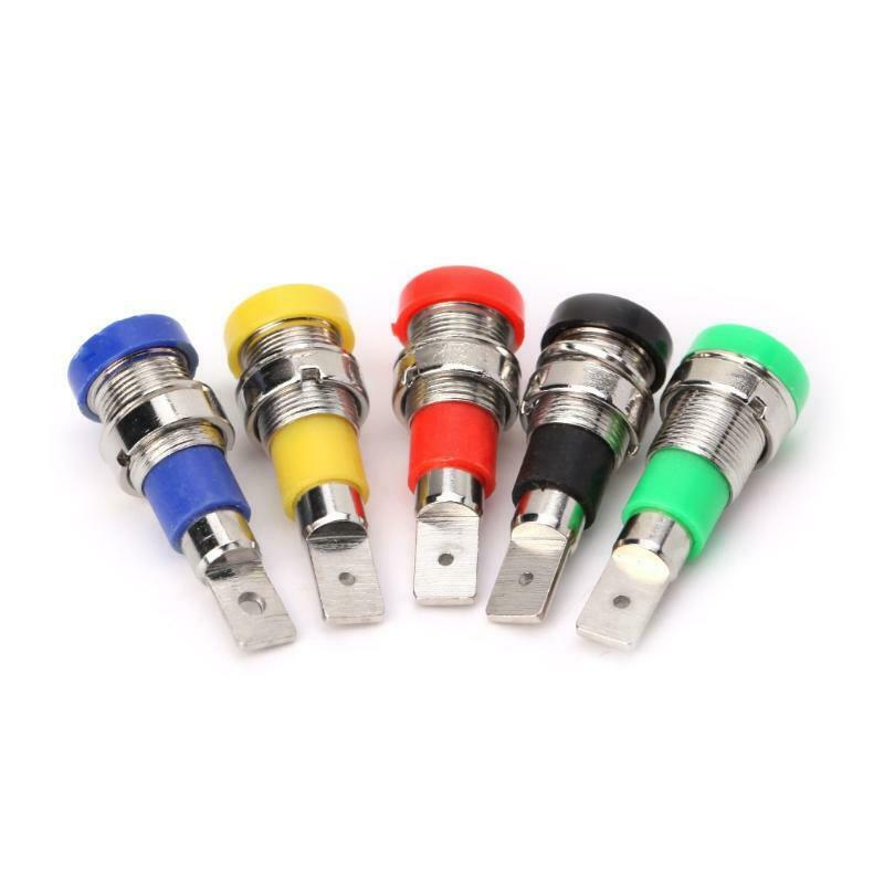 5pcs 4mm Banana Plug Connector Terminal Screw-type Electronic Banana Plug Socket