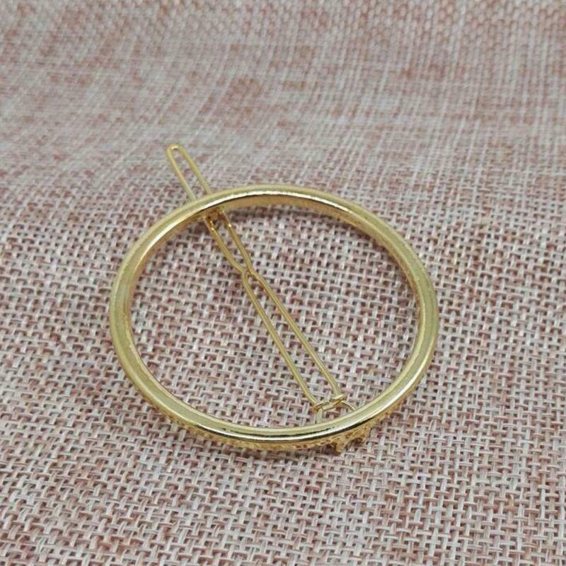 1Pc Women Girls Metal Alloy Circle Hairgrip Barrette Round Shape Hair Clip Hoop