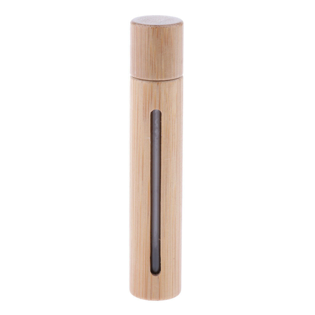 1Pcs 10ml Bamboo Roller Bottles Roll On Bottles Case Holder Aroma Container