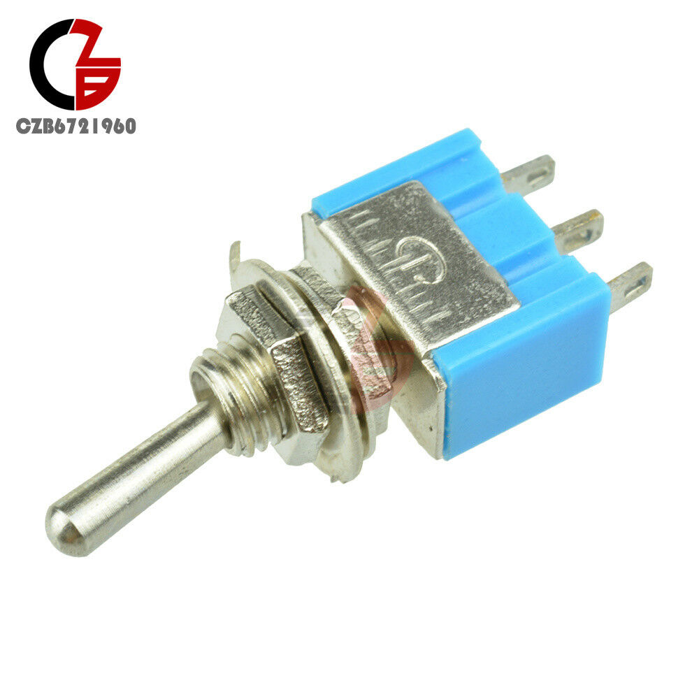5PCS Mini 6A 125VAC SPDT MTS-102 3-Pin 2 Position On-on Toggle Switches Practic
