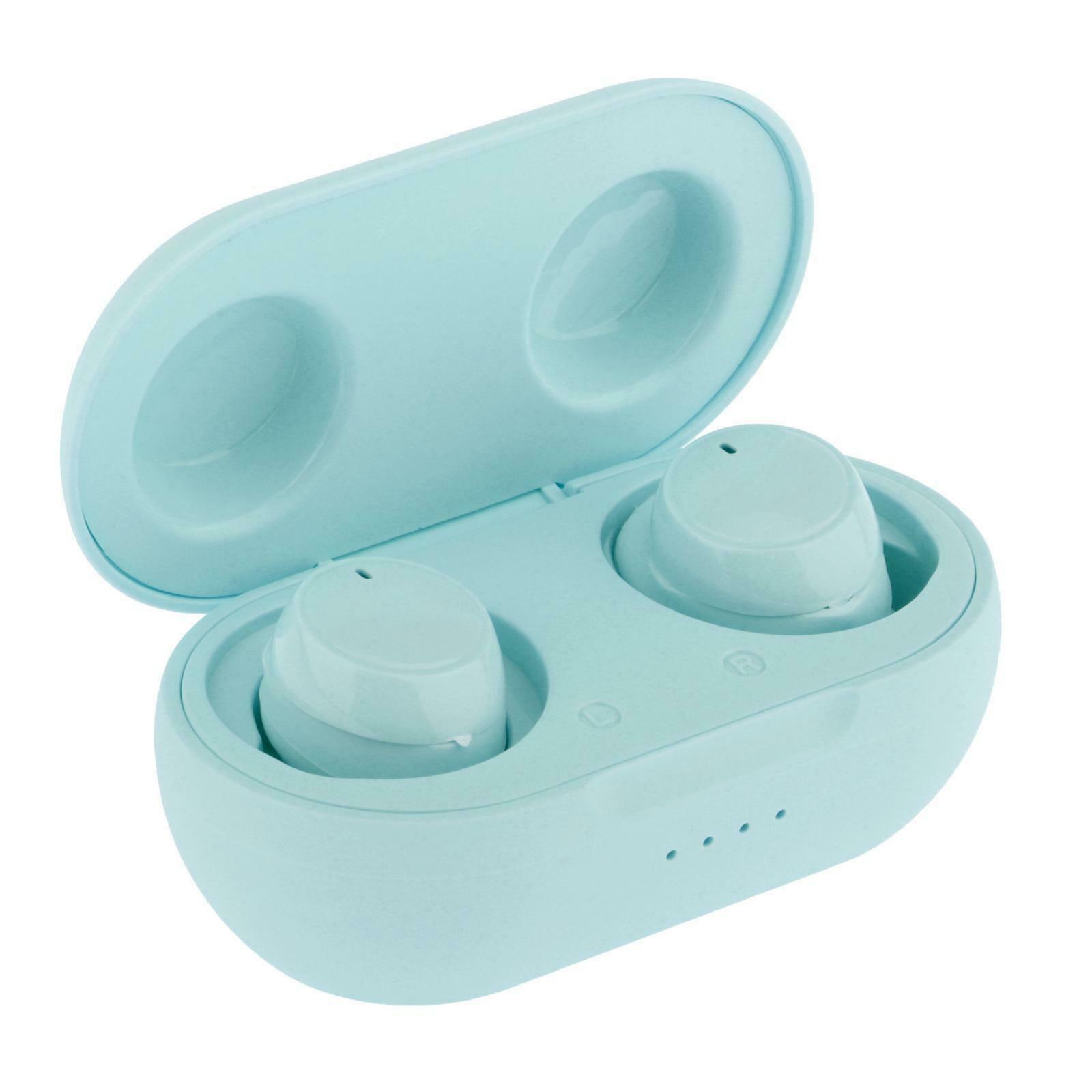 Wireless Bluetooth Earbuds TWS Ear Buds in-Ear Headphones Blue