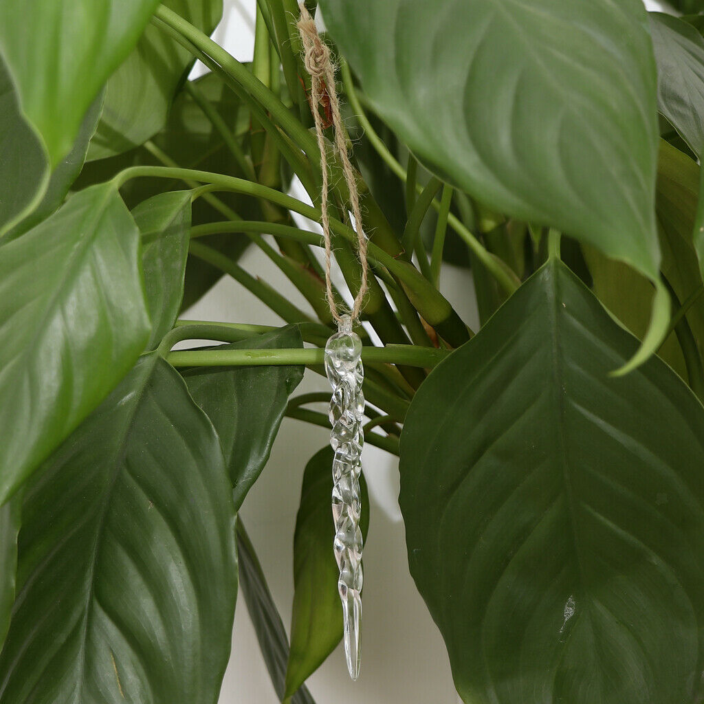 30Pieces Clear Acrylic Icicle Pendants Christmas Ornaments Icicle Decorations