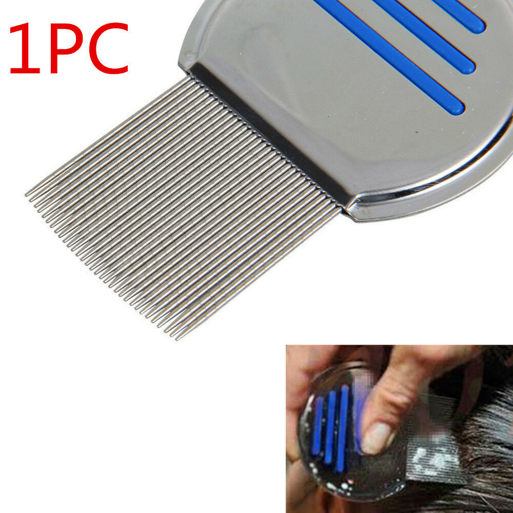 Hair Lice Comb Brushes Nit Free Terminator Fine Egg Removal Dust Stainless Steel