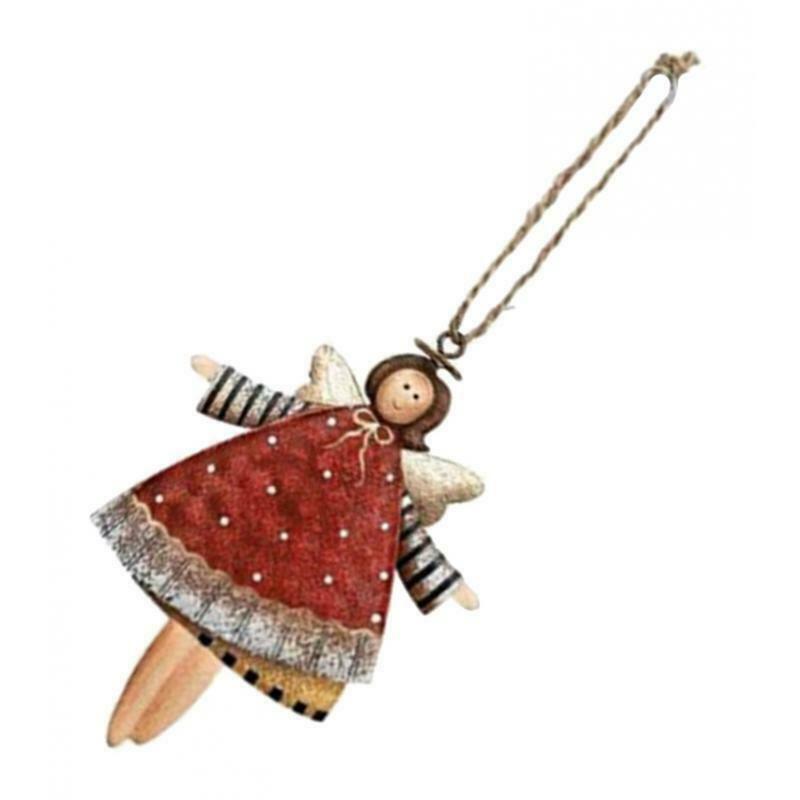 2 Pcs Angel Christmas Tree Hanging Ornaments Xmas Gift Red Home Decoration