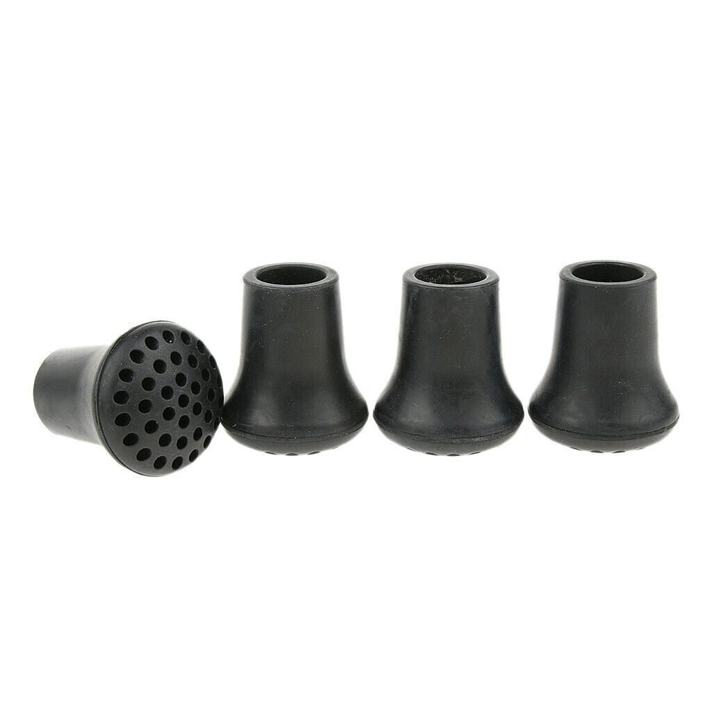 4 Pcs Crutch Ferrules Rubber Ends Hiking Walking  Mountaineering Stick Cover