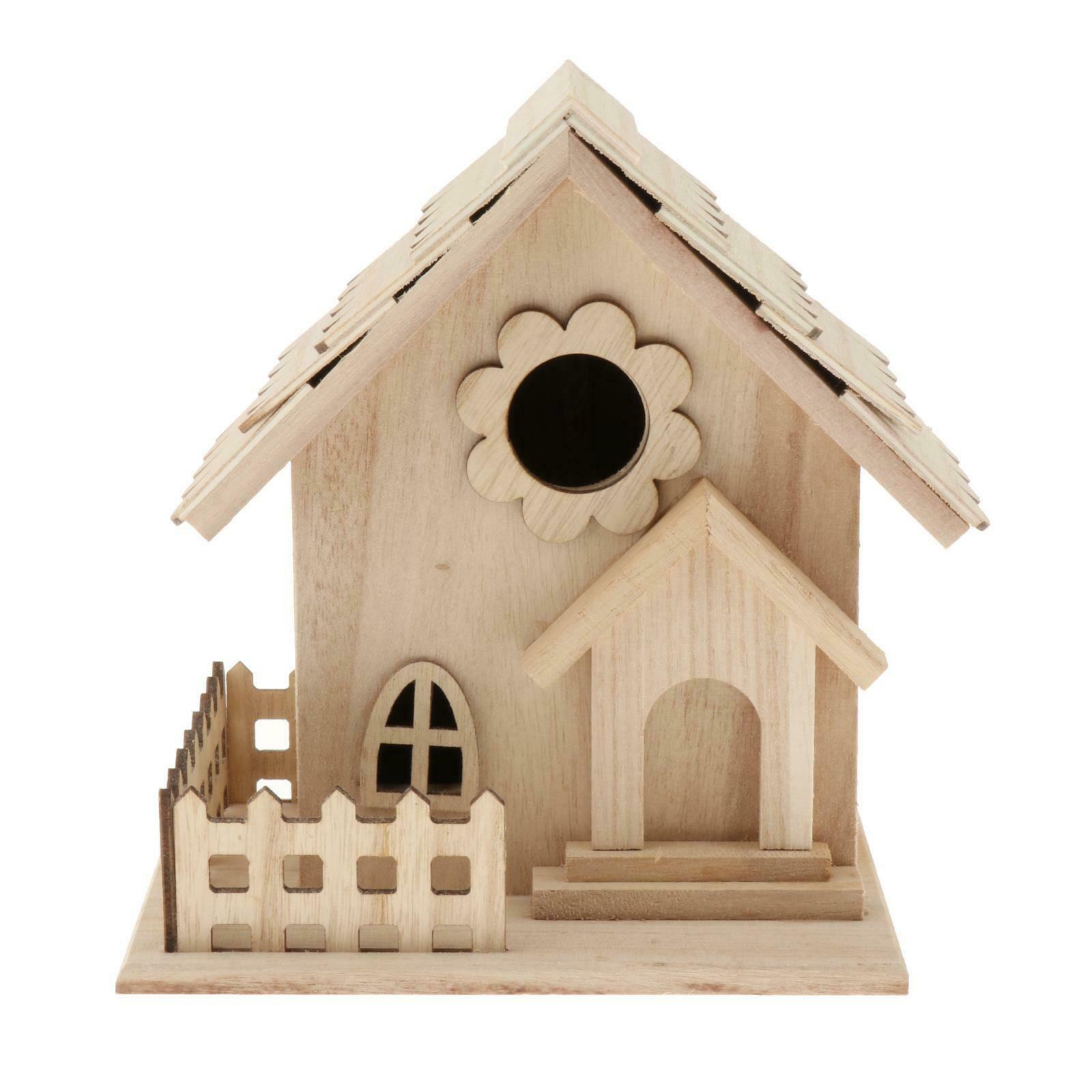 Homes Bird Feeder Wildbird Wood Outdoor Ranch Patio Yard Tree Hanging Style2
