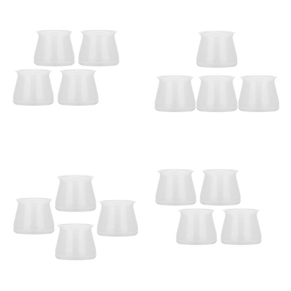 16 Pieces Non-slip Round Chair Leg Caps Silicone Garden Stool Feet Covers