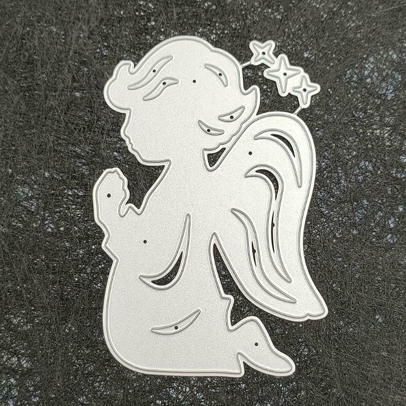 DIY Craft Scrapbooking Praying Angel Die-Cuts Frame Embossing Paper Scrapbooking