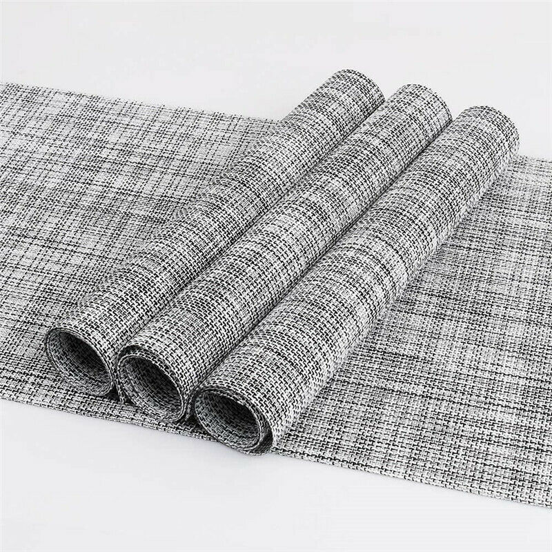 Anti-slip table mat placemat for home and daily use PVC placemat-smoky gray @