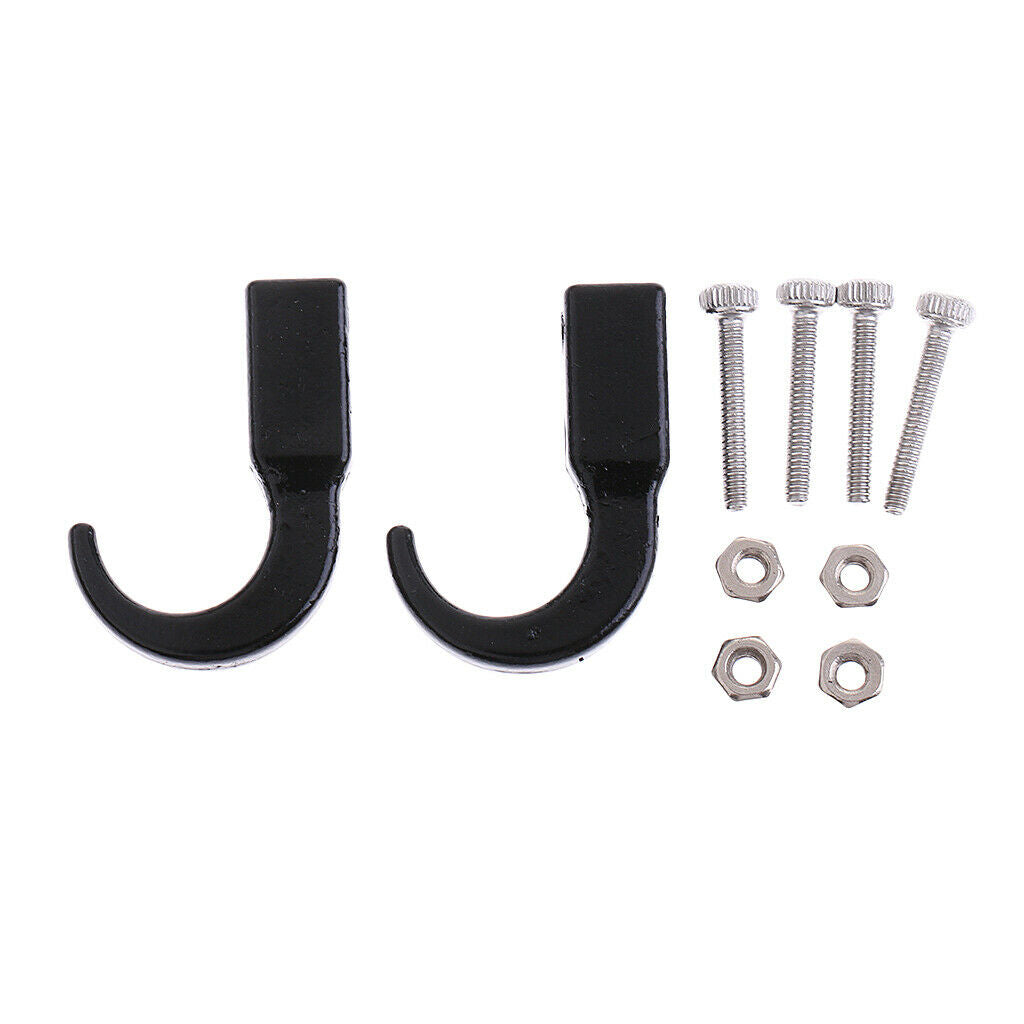 Black Metal Trailer Winch Tow Hooks for 1/10   D90 Remote Control Buggy