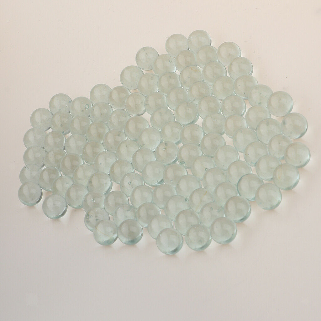 100PC Round Transparent Glass Marbles Clear for Filling Vases Aquarium Decor