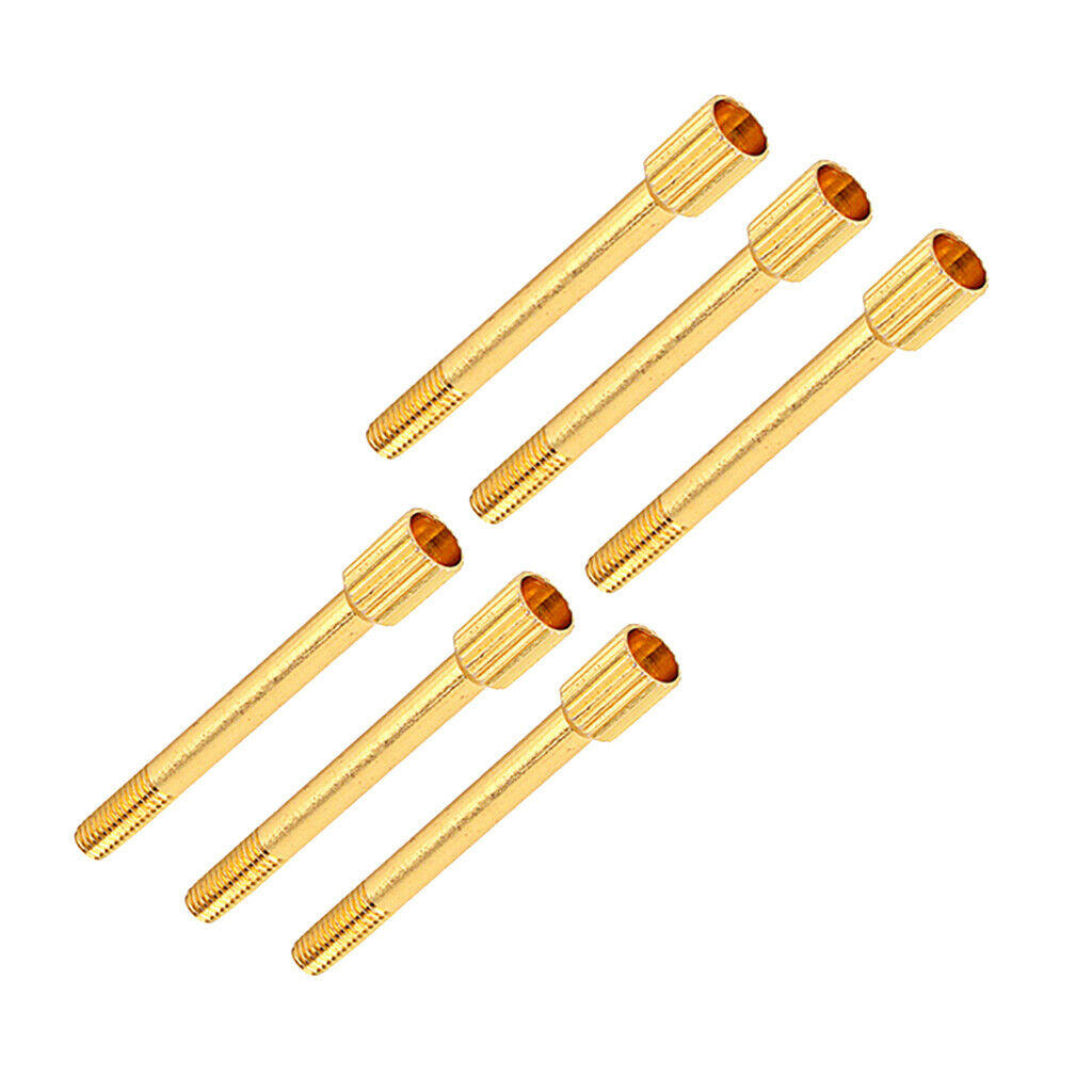 6pcs Golden Brass Guitar Tremolo Bridge Saddle Clamp Locking String Screws