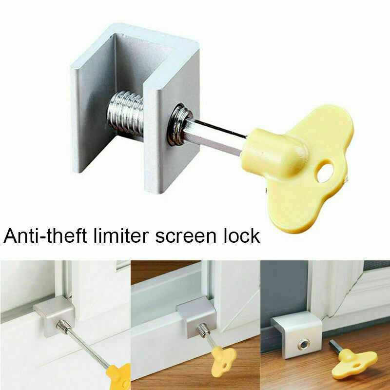Anti-theft Door Window Lock Security Latches Sliding Sash Stopper Child Safety