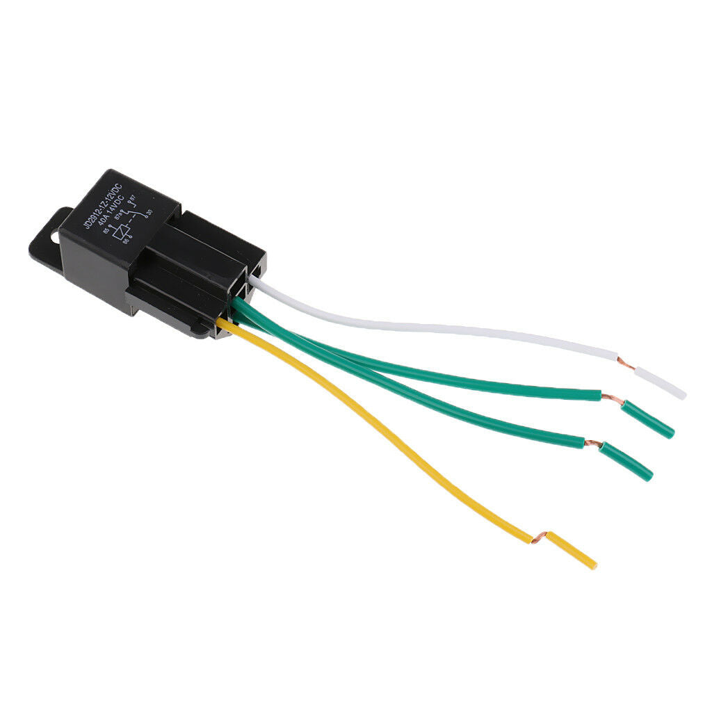 Car Vehicle 12V Volt 40A AMP Relay & Socket SPDT 4Pin 4Wire Normally Closed