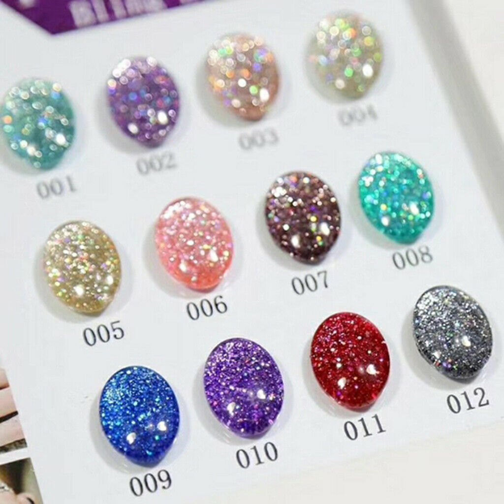 200 Granules Pro Nails Tips Nail Polish Art Color Display Chart Beads Clear
