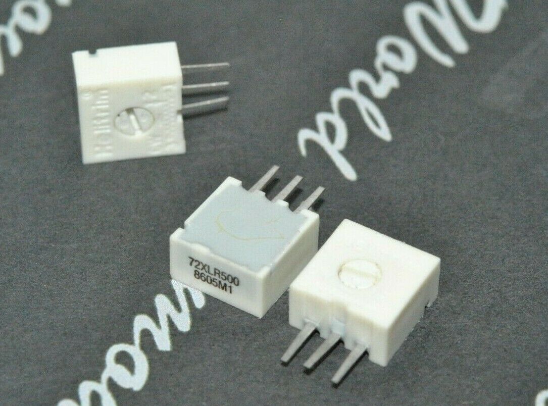 2pcs - HELITRIM 72XLR500 500R 1-Turn Variable Potentiometer / Trimmer