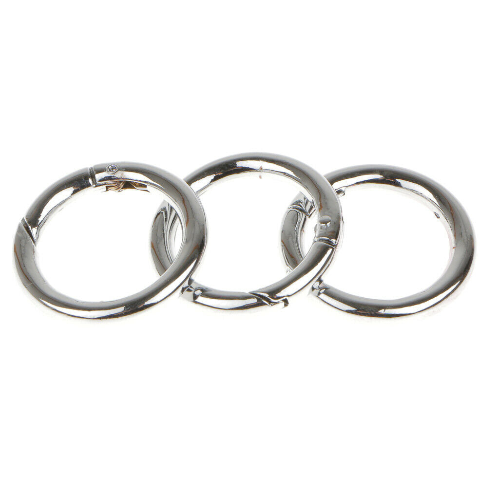 3pcs Multifunction Alloy Round  Keychain Carabiners Clip Clip