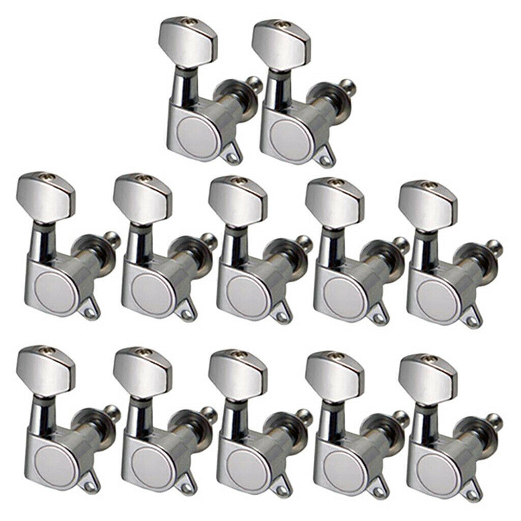 Chrome Enclosed Guitar Tuning Pegs Tuners for