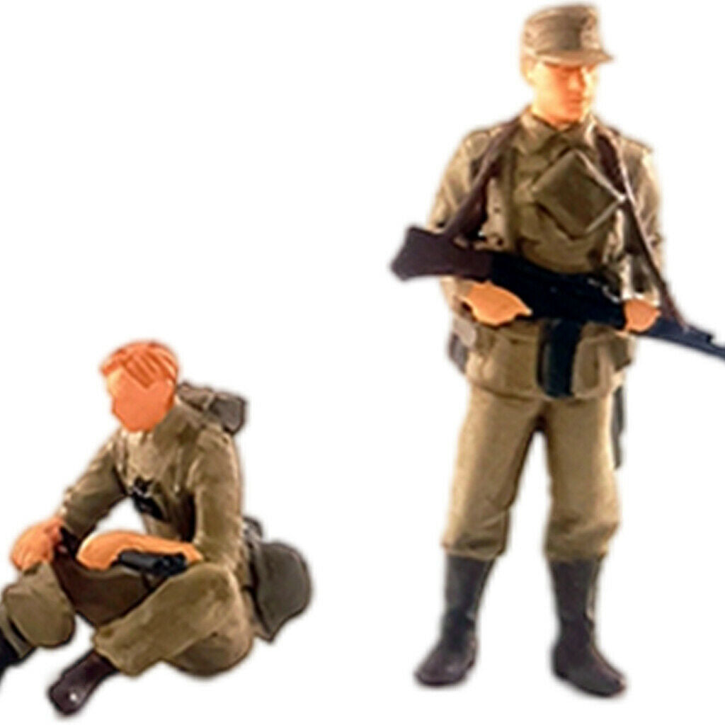 5x 1:72 Characters Tiny PVC 2cm Male Soldiers Building Sand Table Diorama
