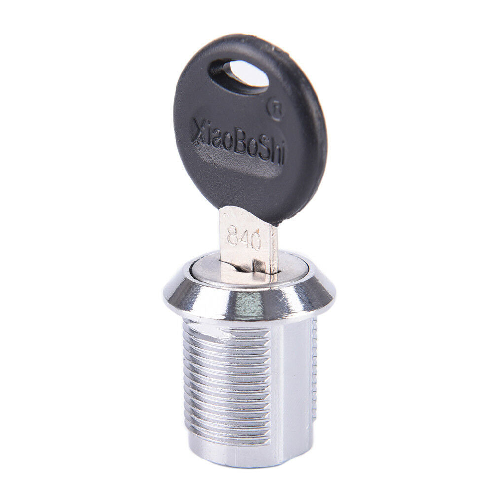 Tool Box Furniture Locking 19mm Dia Thread Cylinder Cam Lock with Key tdJ.l8