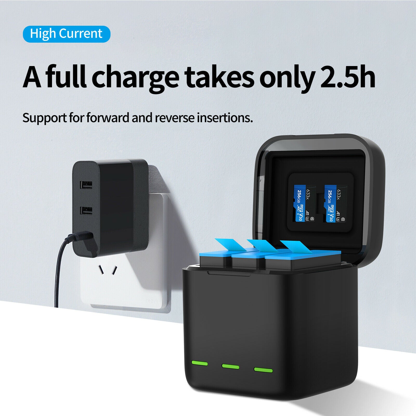 Telesin Battery Storage Charging Box Fits For Gopro 9/10 KA