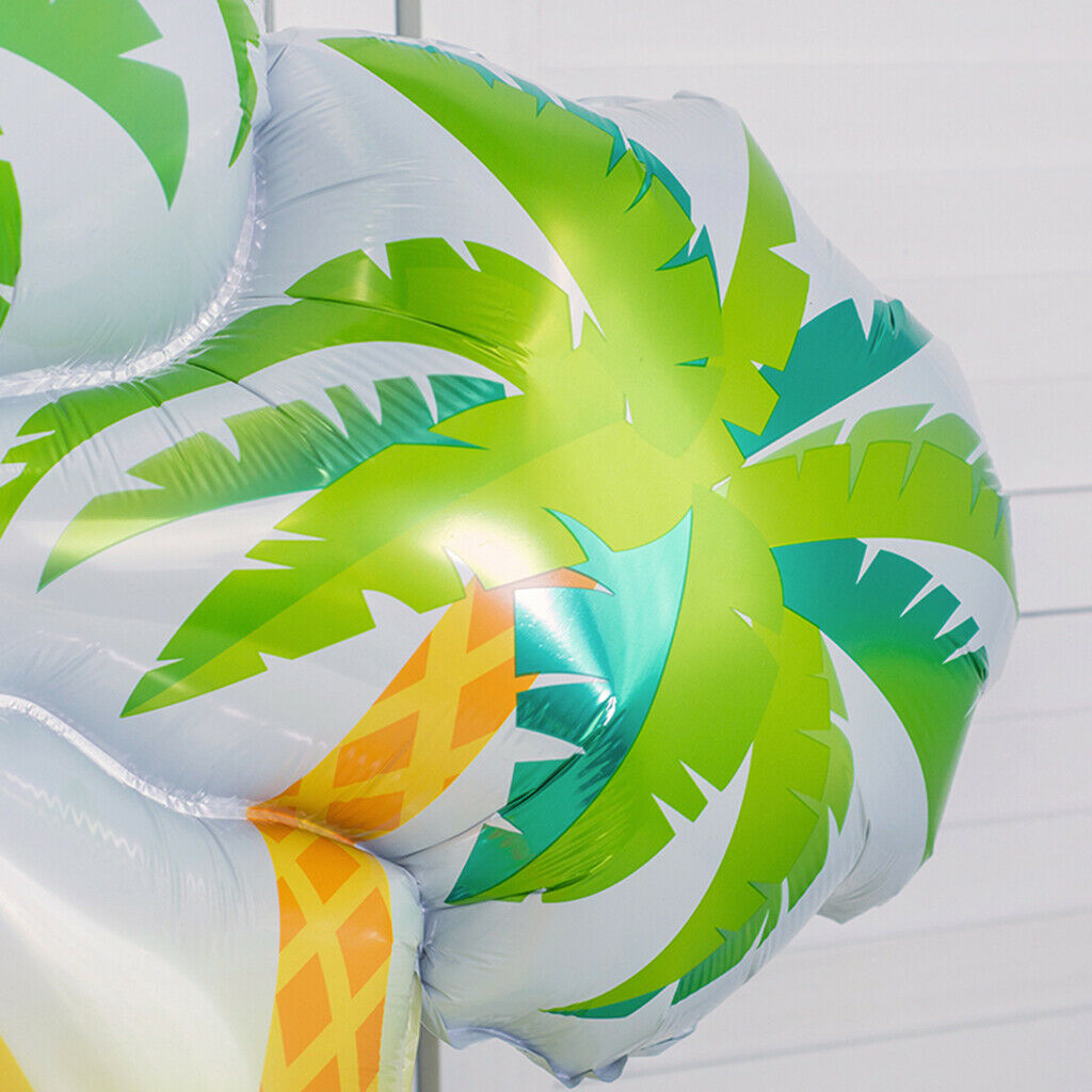 Palm Tree Balloon Aluminum Foil Balloon Hawaiian Tropical Summer Scene for