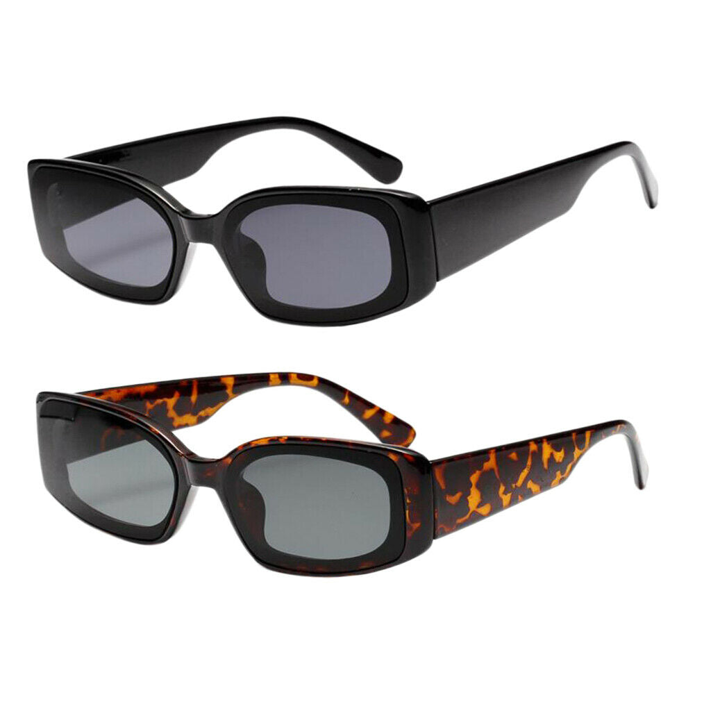 Set of 2 Retro Candy Color Sunglasses Eyewear Women for Outdoor Travel