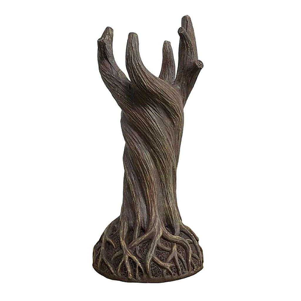 Ancient Tree Stump Shape Vase Desktop Flower Pot Sculpture Shelf Ornament