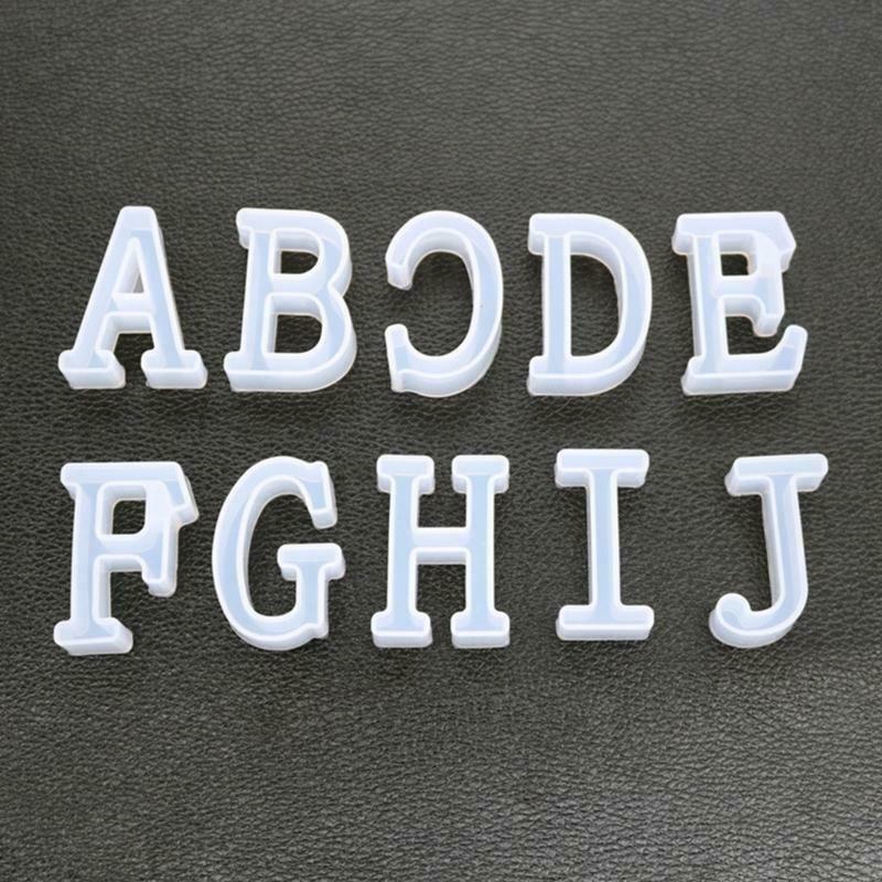 26 Pcs/set Crystal Epoxy English Letters Alphabet Silicone Mould DIY Handmade UV