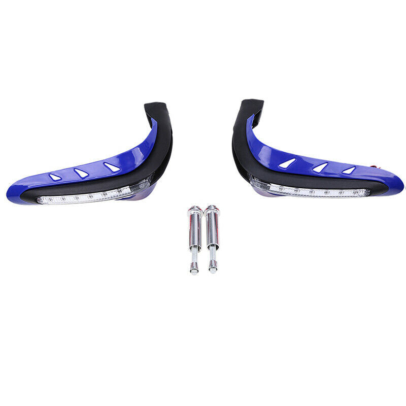 1" Motorcycle Handlebar Mounting Hand Guard Wind Protector LED Indicator Light