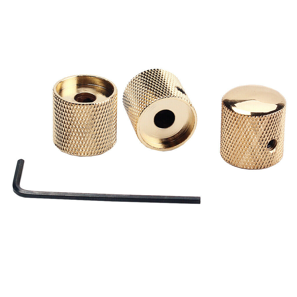 3Pcs Metal Guitar Volume Knobs Guitars Control Knobs for Electric Guitar & Bass