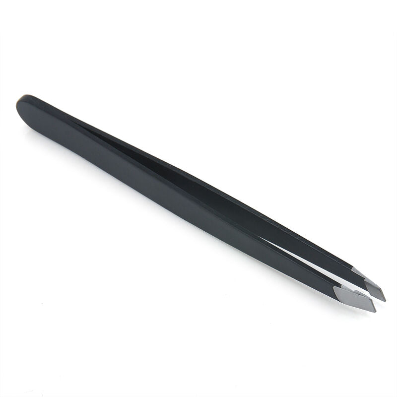1x Professional Eyebrow Tweezers Hair Beauty Slanted Stainless Steel Tweezer ~