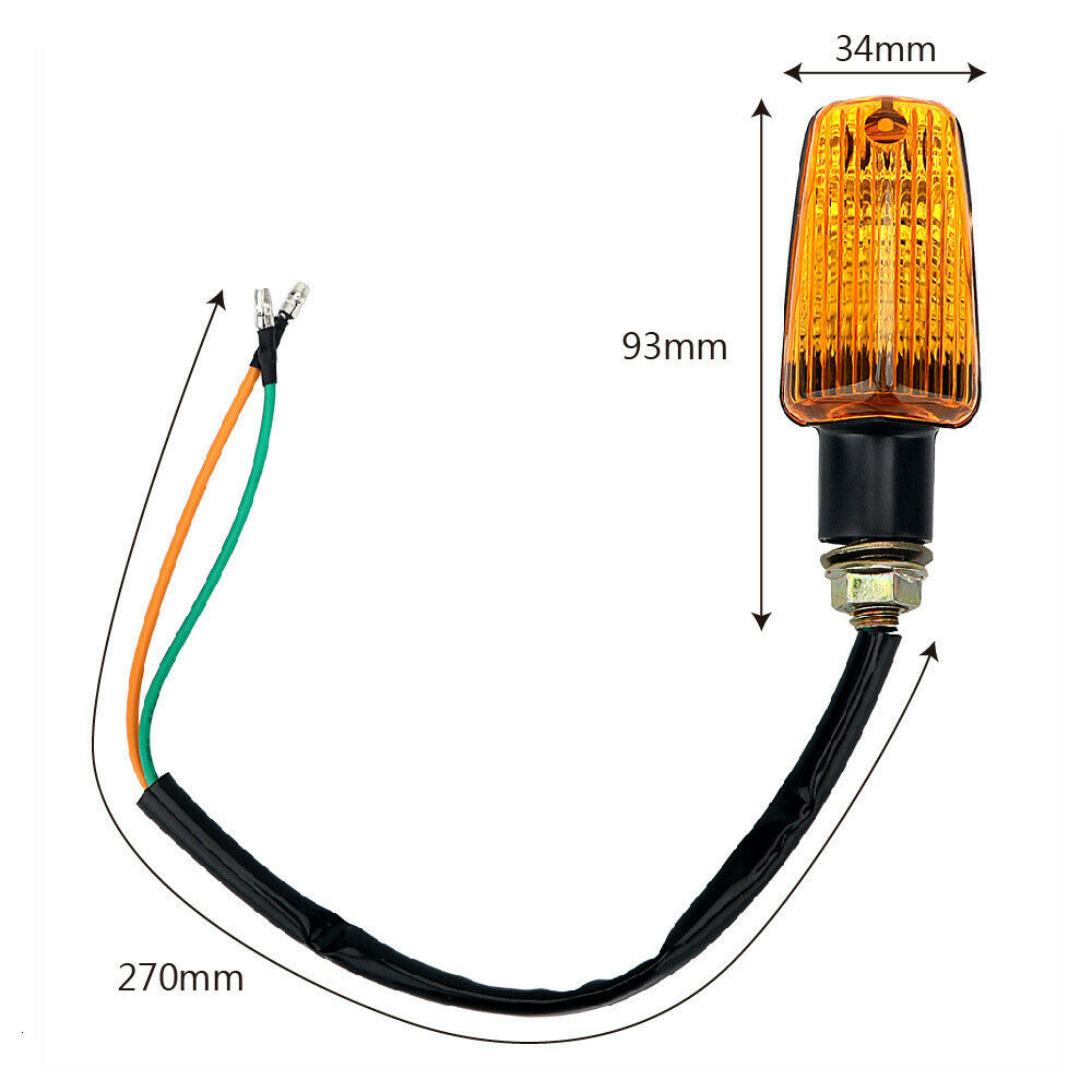 4Pcs/set 12V Universal Motorcycle Turn Signal Indicator Light Turning Lamp Bulb