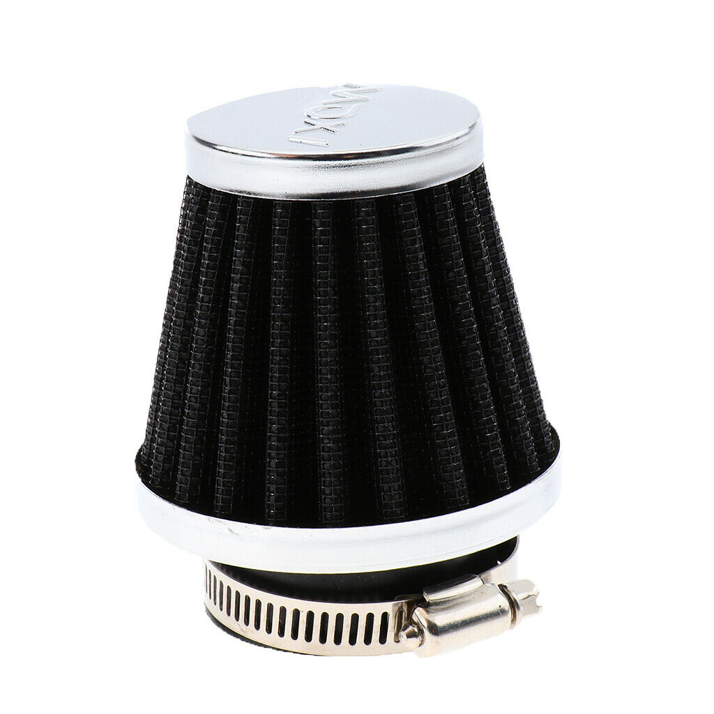 Universal Motorcycle Dirt Bike ATV Air Intake Filter Cleaner Black  46mm
