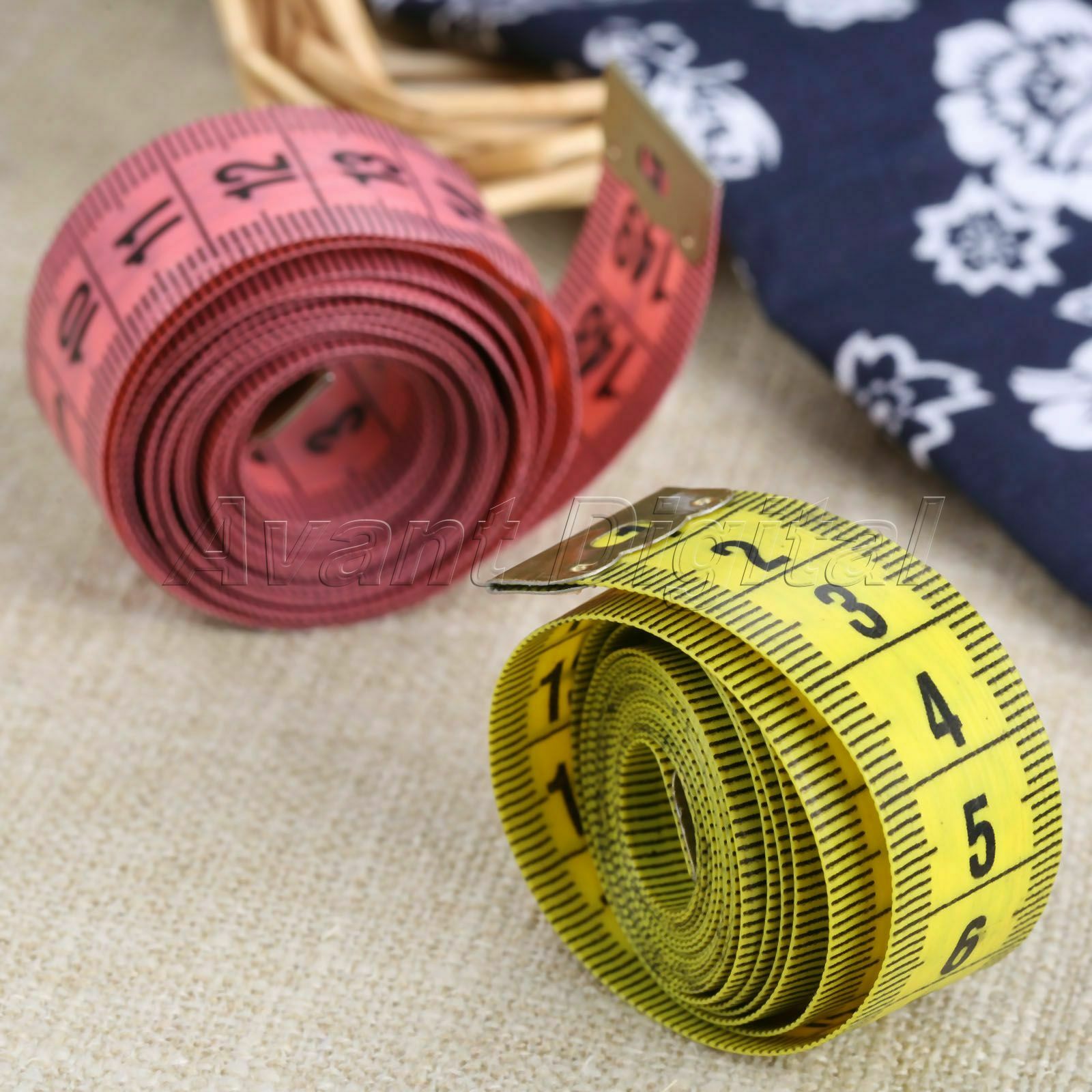 1pc Household Plastic Soft Tape Measure Ruler 59x0.79" Sewing Supplies Portable