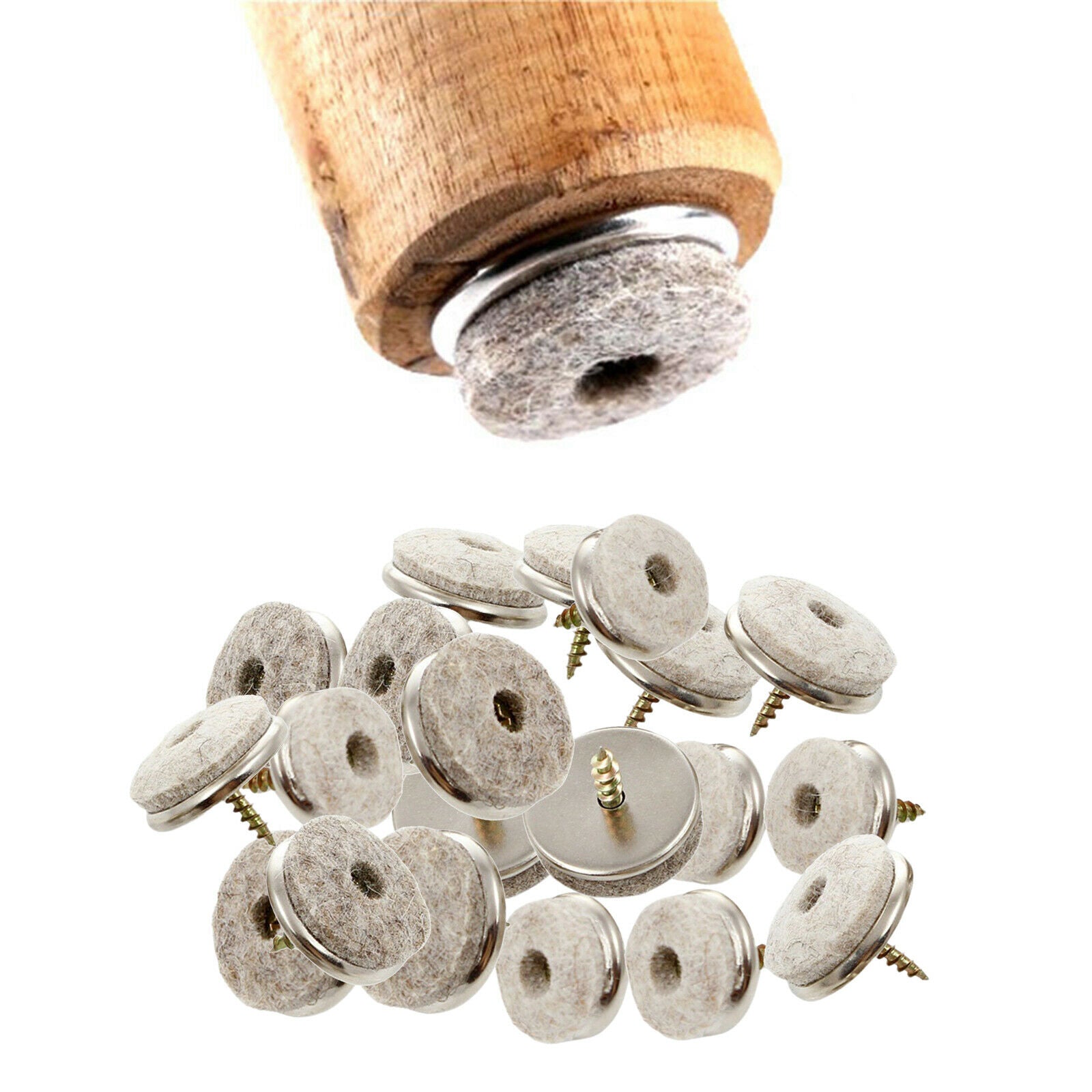 Furniture Pads for Sofa Chair Leg Floor Protectors with Thick Felt Round Floor