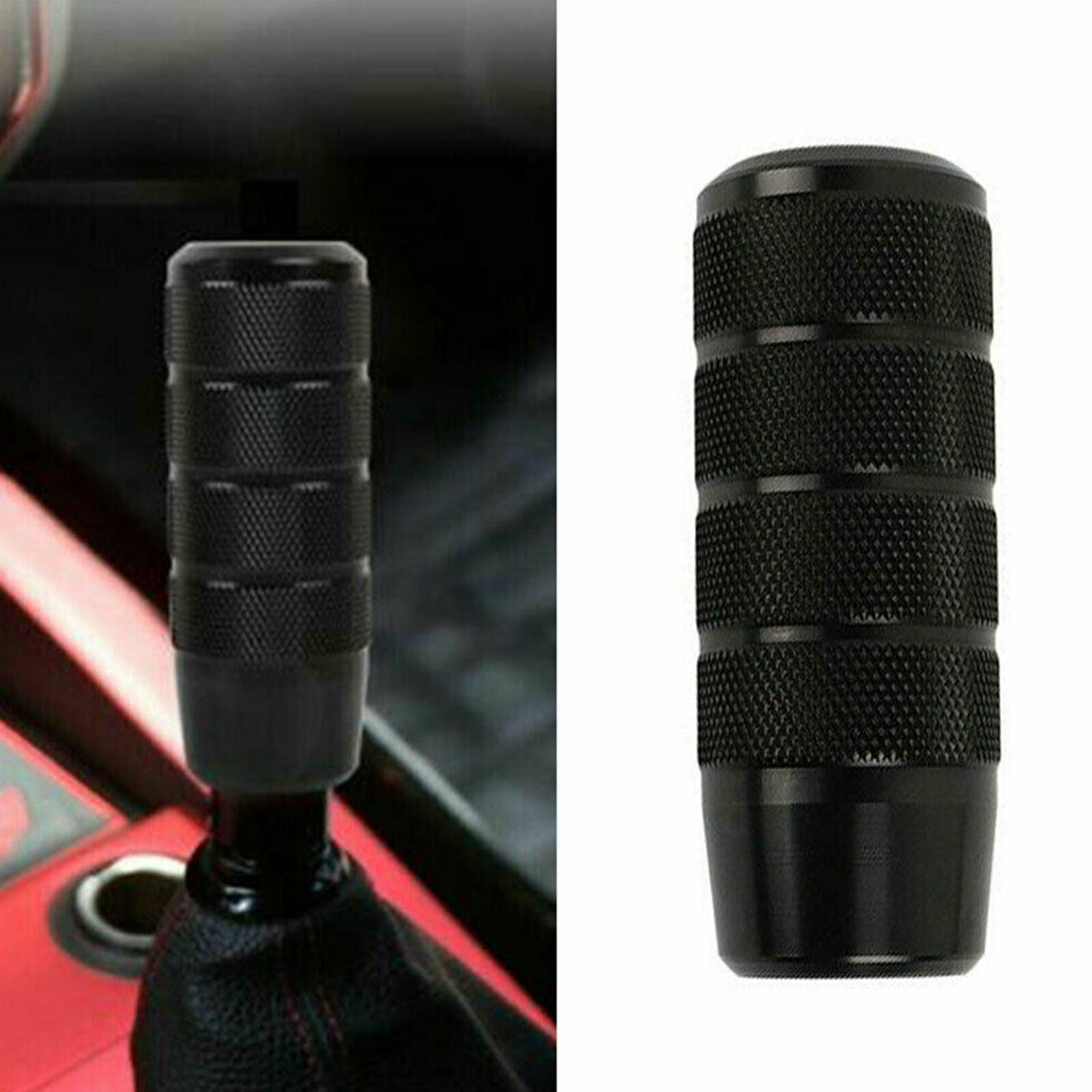 Universal JDM Black Aluminum Manual Gear Stick Shift Knob Shifter Lever Heads