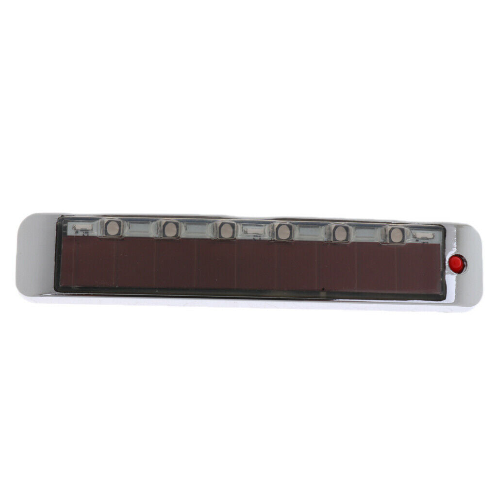 2 Pieces Solar Powered LED Strobe Warning Lamp for Universal Car